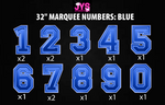 32" MARQUEE NUMBER SET: BLUE