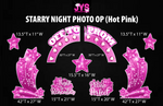 UNDER THE STARS PHOTO ARCH: HOT PINK - Yard Card Signs by JYS International