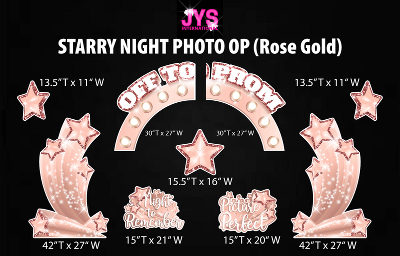 UNDER THE STARS PHOTO ARCH: ROSE GOLD - Yard Card Signs by JYS International