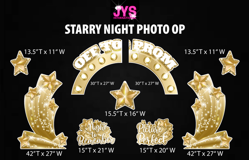 UNDER THE STARS PHOTO ARCH: GOLD - Yard Card Signs by JYS International