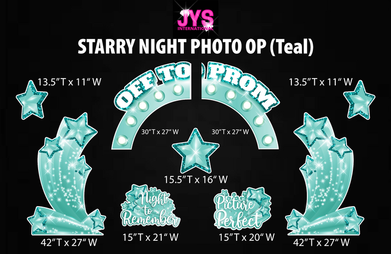 UNDER THE STARS PHOTO ARCH: TEAL - Yard Card Signs by JYS International