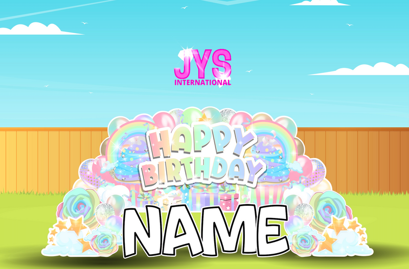 JYS OVERLOAD: PASTEL RAINBOW - Yard Card Signs by JYS International