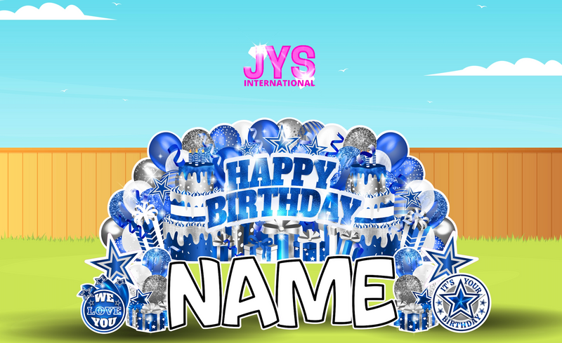 JYS OVERLOAD: BLUE & WHITE - Yard Card Signs by JYS International