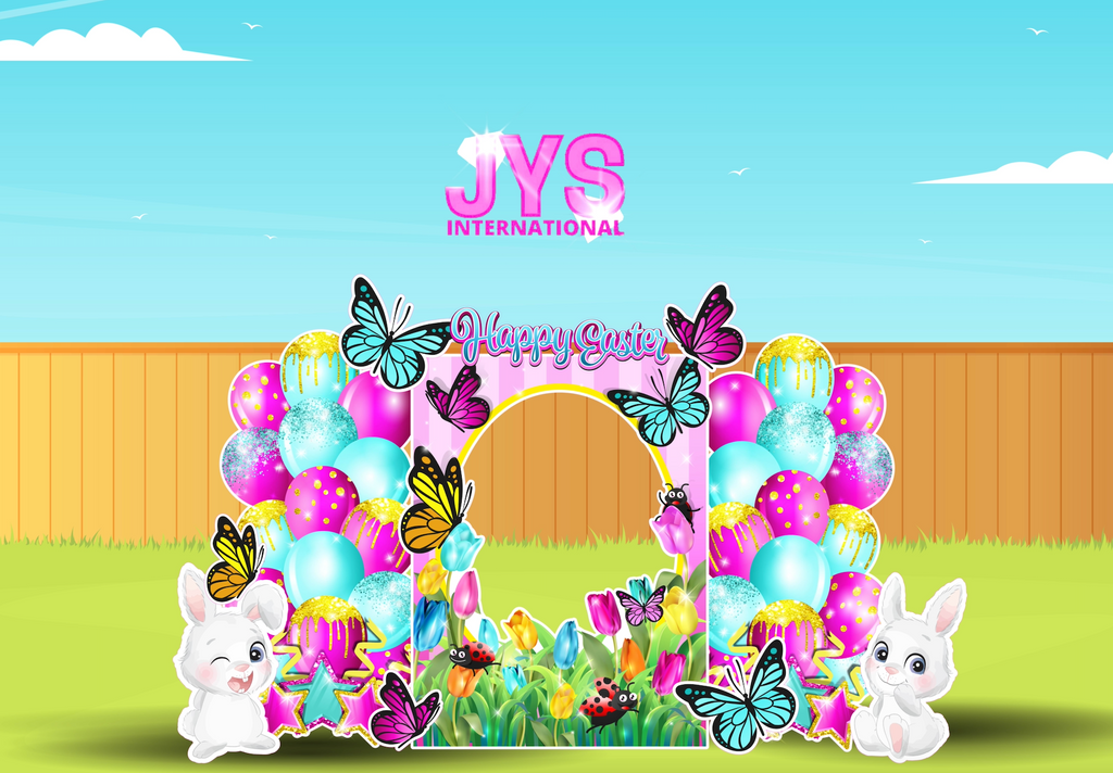 SPRING BUNNY PHOTO OP - Yard Card Signs by JYS International