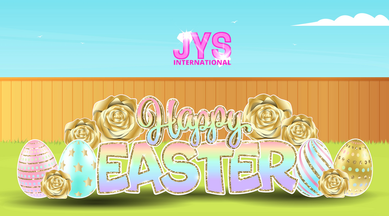 HAPPY EASTER PASTEL CELEBRATION SET - Yard Card Signs by JYS International