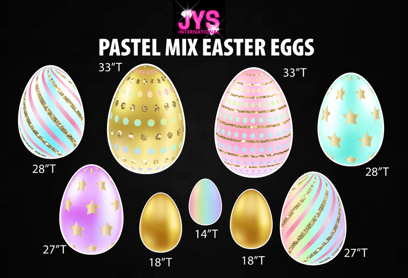 PASTEL MIX EASTER EGGS - Yard Card Signs by JYS International