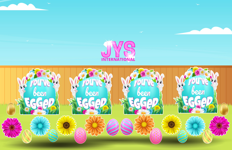 YOU'VE BEEN EGGED: 4 PACK - Yard Card Signs by JYS International