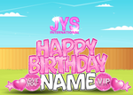 THE BIG EZ: METALLIC LIGHT PINK - Yard Card Signs by JYS International