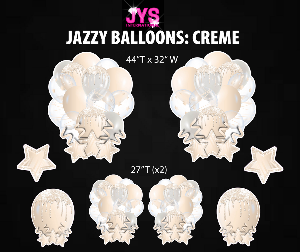 JAZZY BALLOONS: CREME - Yard Card Signs by JYS International