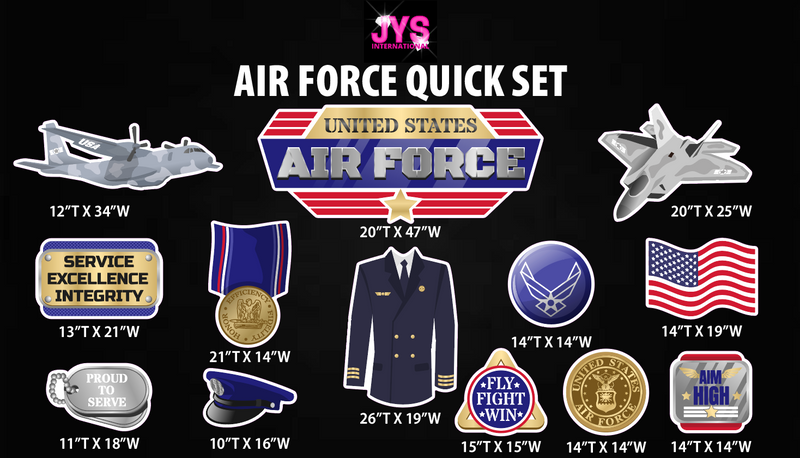 AIR FORCE QUICK SET - Yard Card Signs by JYS International