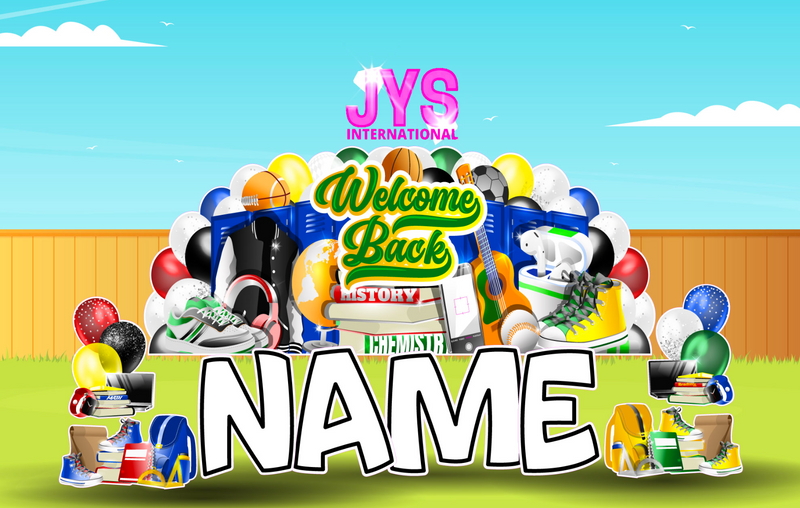 JYS OVERLOAD: WELCOME BACK (MIDDLE & HIGH SCHOOL - EZ FOLD) - Yard Card Signs by JYS International