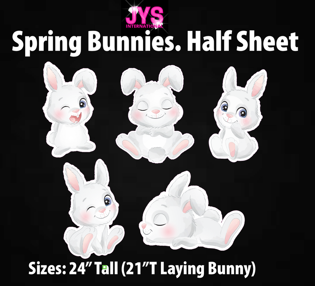 SPRING BUNNIES: HALF SHEET - Yard Card Signs by JYS International