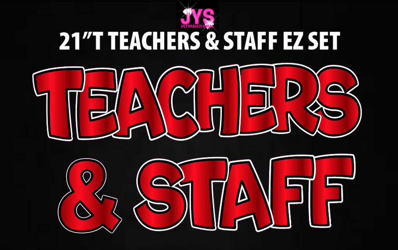 TEACHERS & STAFF: EZ SET (Multiple Metallic Colors) - Yard Card Signs by JYS International