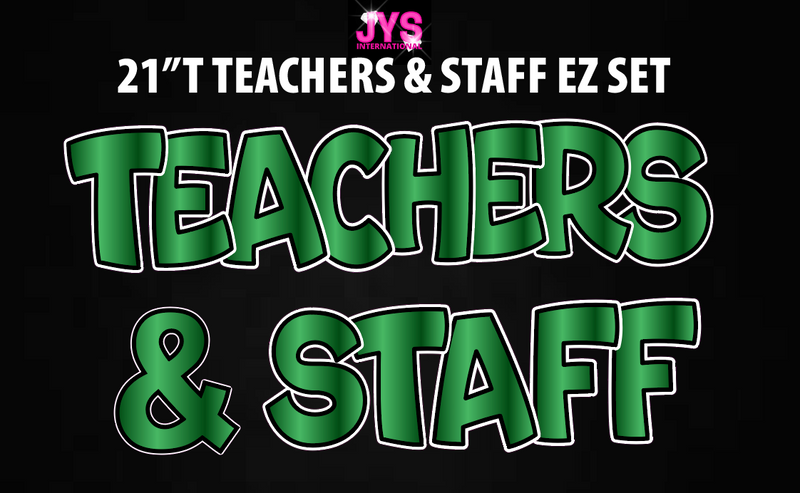 TEACHERS & STAFF: EZ SET (Multiple Metallic Colors) - Yard Card Signs by JYS International