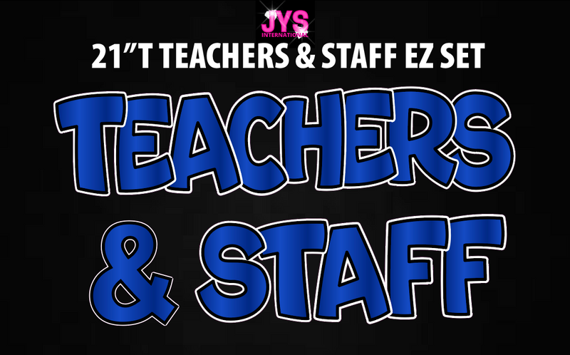 TEACHERS & STAFF: EZ SET (Multiple Metallic Colors) - Yard Card Signs by JYS International