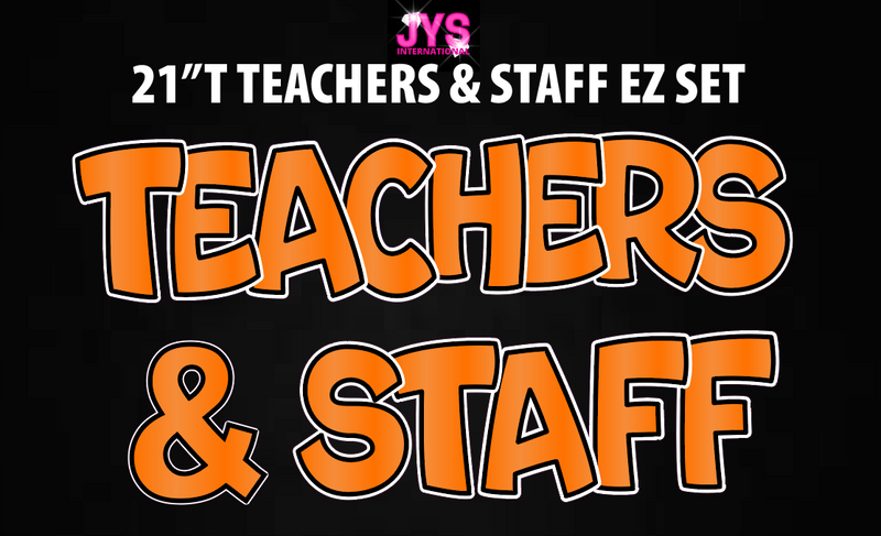 TEACHERS & STAFF: EZ SET (Multiple Metallic Colors) - Yard Card Signs by JYS International