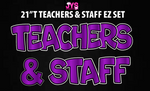 TEACHERS & STAFF: EZ SET (Multiple Metallic Colors) - Yard Card Signs by JYS International