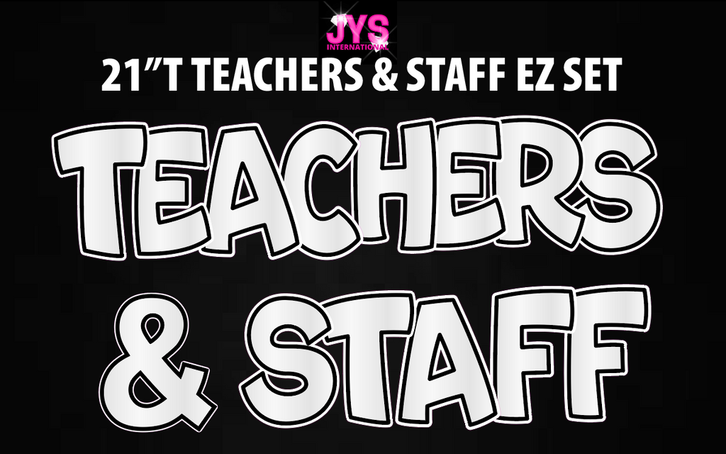 TEACHERS & STAFF: EZ SET (Multiple Metallic Colors) - Yard Card Signs by JYS International