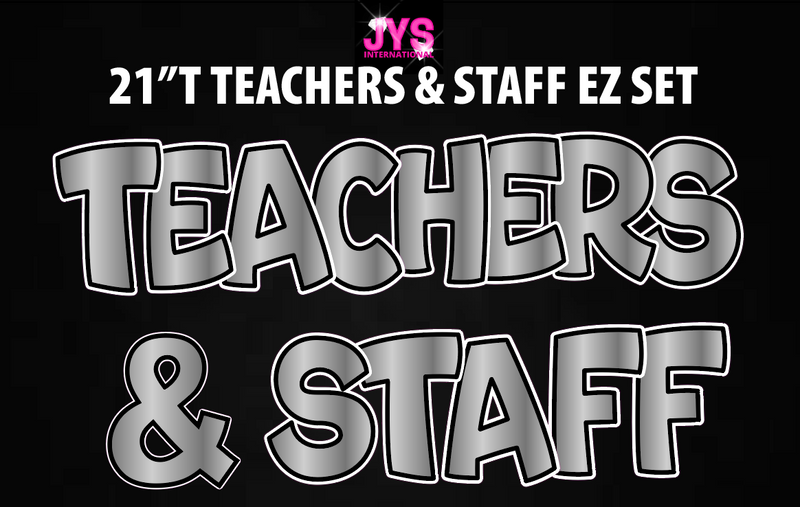 TEACHERS & STAFF: EZ SET (Multiple Metallic Colors) - Yard Card Signs by JYS International