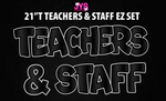 TEACHERS & STAFF: EZ SET (Multiple Metallic Colors) - Yard Card Signs by JYS International