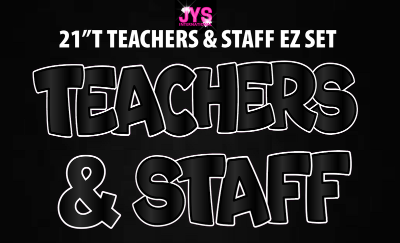 TEACHERS & STAFF: EZ SET (Multiple Metallic Colors) - Yard Card Signs by JYS International