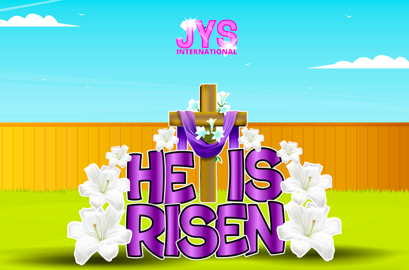 HE IS RISEN EZ Set (Multiple Colors) - Yard Card Signs by JYS International