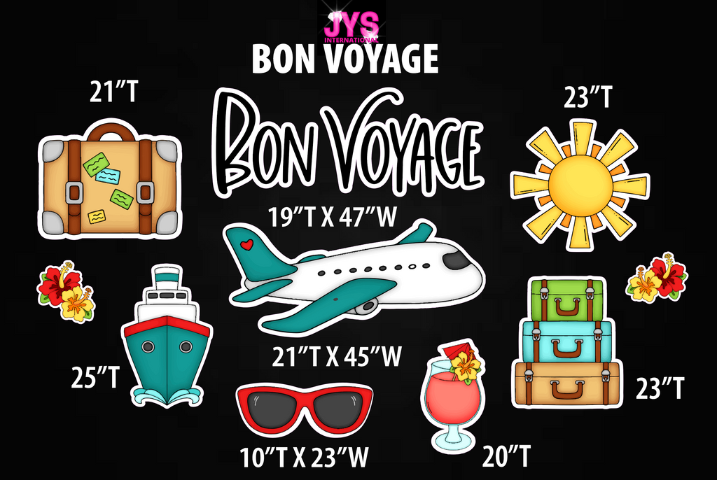 BON VOYAGE TRAVEL THEME - Yard Card Signs by JYS International