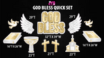 GOD BLESS QUICK SET - Yard Card Signs by JYS International