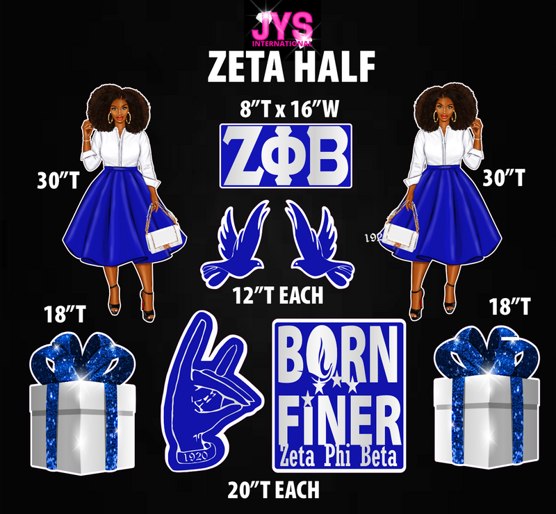 ZETA WOMAN: HALF - Yard Card Signs by JYS International