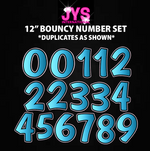 12" BOUNCY NUMBERS: HALF SHEET (Multiple Colors)