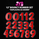 12" BOUNCY NUMBERS: HALF SHEET (Multiple Colors)