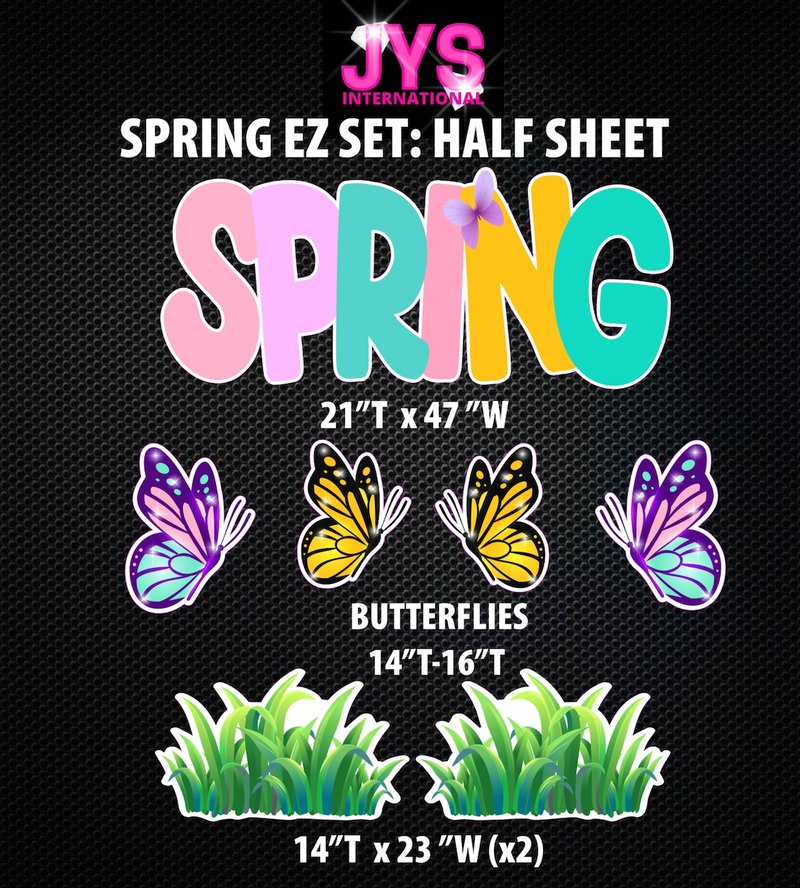 SPRING EZ SET: HALF SHEET - Yard Card Signs by JYS International