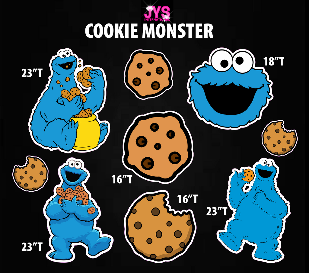 cookie monsters only neon sign COOKIE MONSTER: HALF SHEET – JYS Party Decor