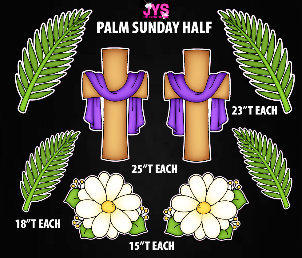 PALM SUNDAY: HALF SHEET - Yard Card Signs by JYS International