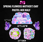 SPRING FLOWERS MOTHER'S DAY: PASTEL HALF - Yard Card Signs by JYS International