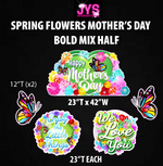 SPRING FLOWERS MOTHER'S DAY: BOLD MIX HALF - Yard Card Signs by JYS International