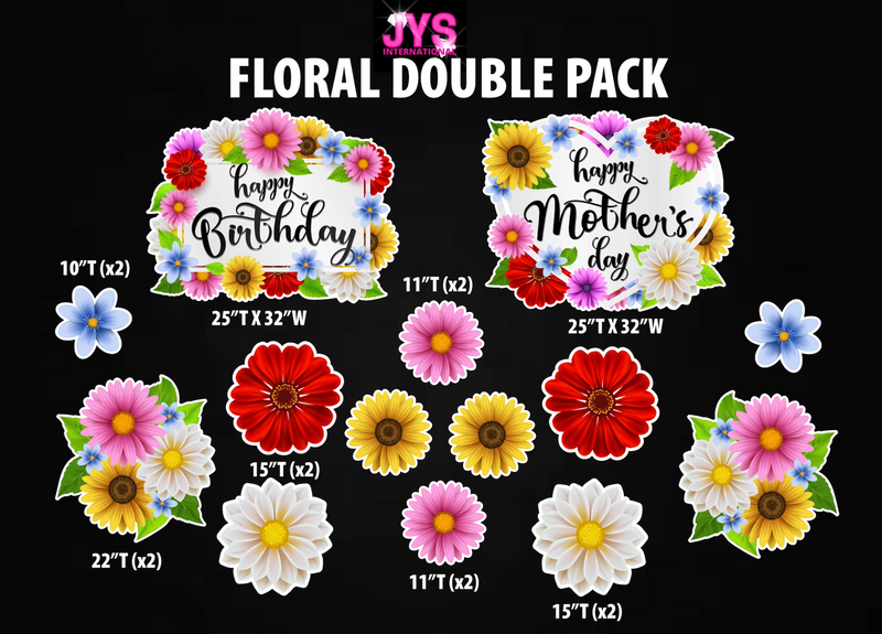 FLORAL QUICK SETS: DOUBLE PACK - Yard Card Signs by JYS International