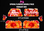 SPRING FLOWERS DOUBLE PACK: VIBRANT MIX - Yard Card Signs by JYS International