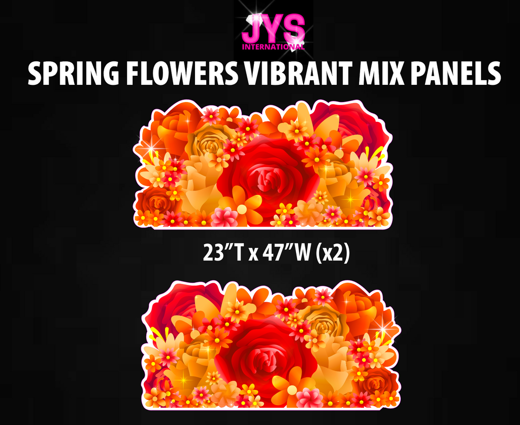 SPRING FLOWERS PANELS: VIBRANT MIX HALF - Yard Card Signs by JYS International