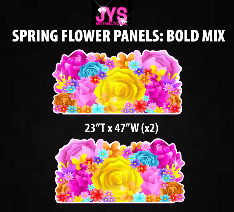 SPRING FLOWERS PANELS: BOLD MIX - Yard Card Signs by JYS International