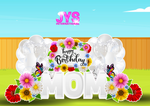 FLORAL HBD QUICK SET: HALF SHEET - Yard Card Signs by JYS International