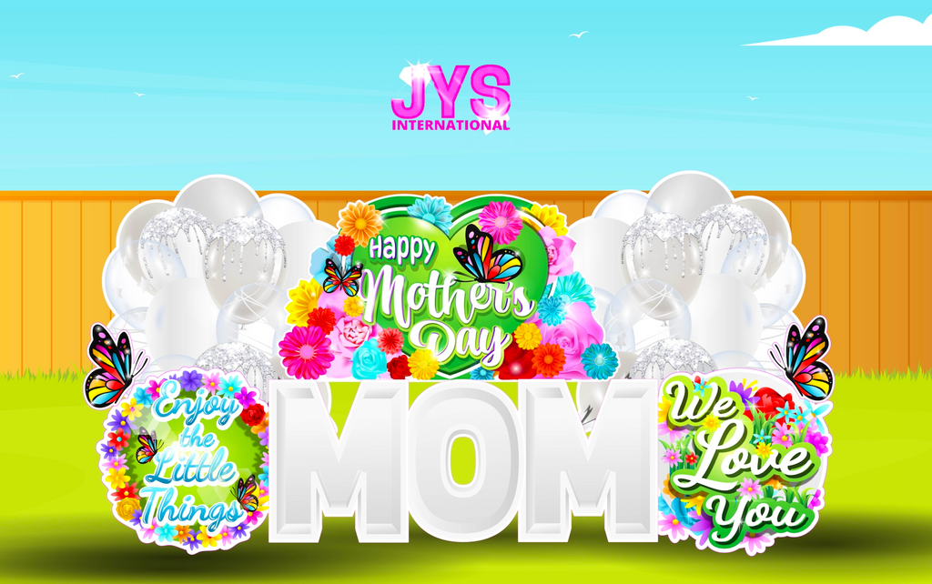 SPRING FLOWERS MOTHER'S DAY: BOLD MIX HALF - Yard Card Signs by JYS International