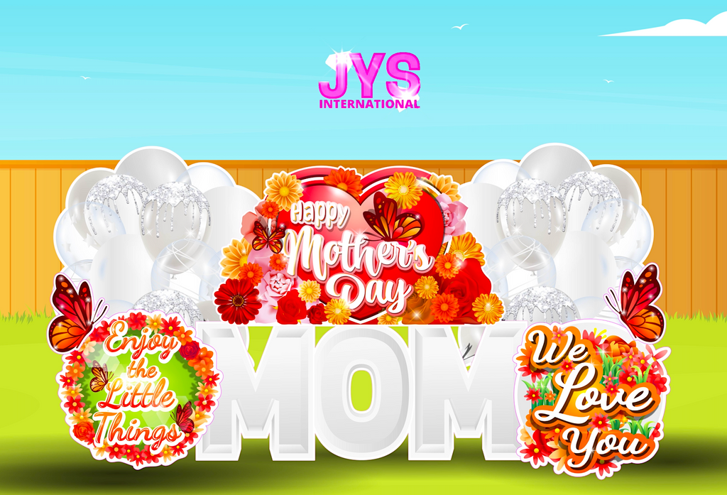 SPRING FLOWERS MOTHER'S DAY: VIBRANT MIX HALF - Yard Card Signs by JYS International