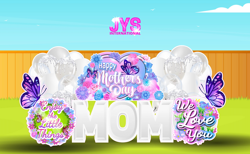 SPRING FLOWERS MOTHER'S DAY: PASTEL HALF - Yard Card Signs by JYS International