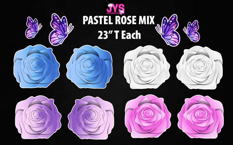 PASTEL MIX ROSES - Yard Card Signs by JYS International