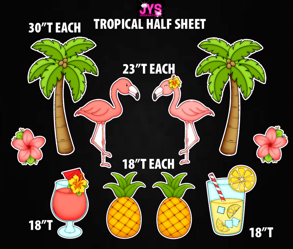 TROPICAL: HALF SHEET - Yard Card Signs by JYS International