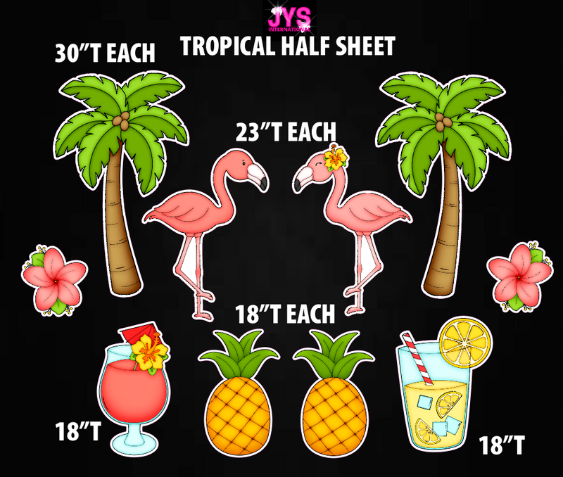 TROPICAL: HALF SHEET - Yard Card Signs by JYS International