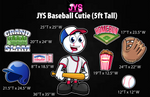 JYS BASEBALL CUTIE (5FT TALL) - Yard Card Signs by JYS International