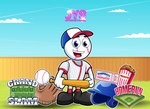 JYS BASEBALL CUTIE (5FT TALL) - Yard Card Signs by JYS International