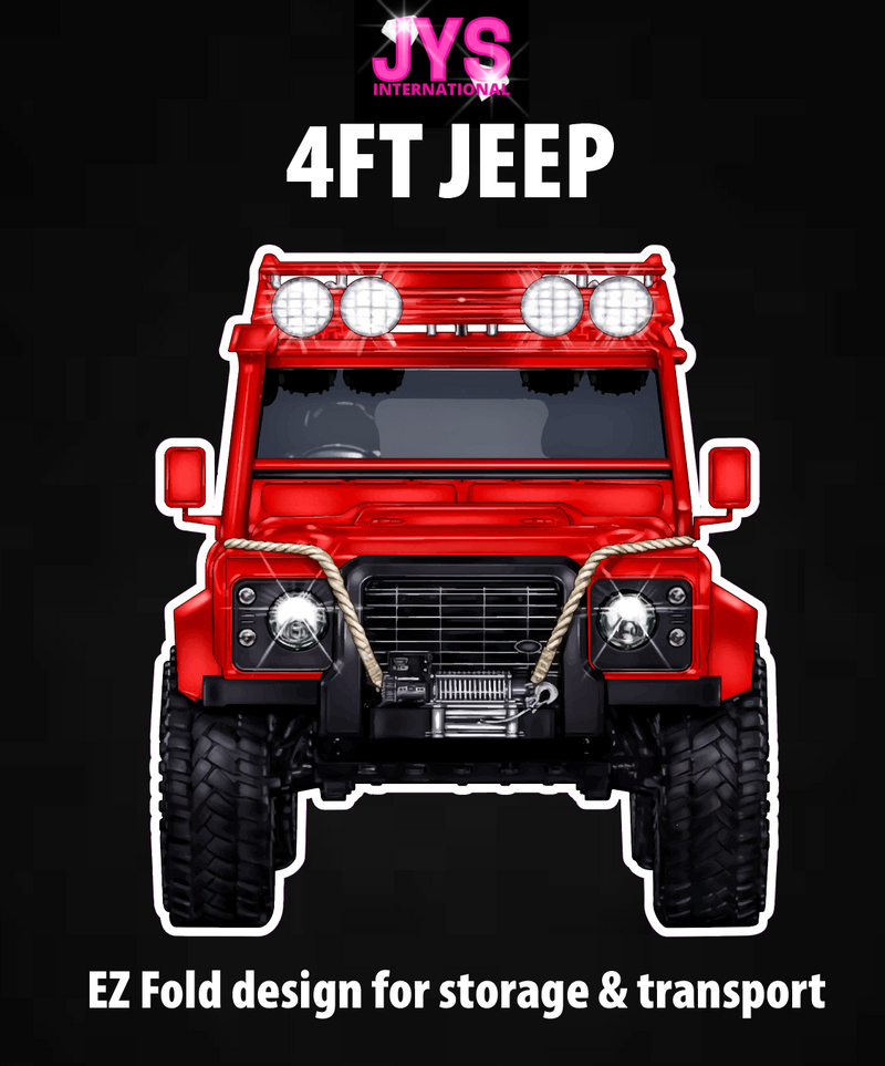 4ft JEEP: HALF SHEET (Multiple Color Options) - Yard Card Signs by JYS International